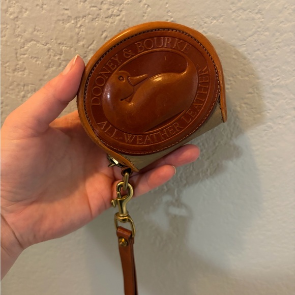 Dooney & Bourke Tan Leather Coin Pouch